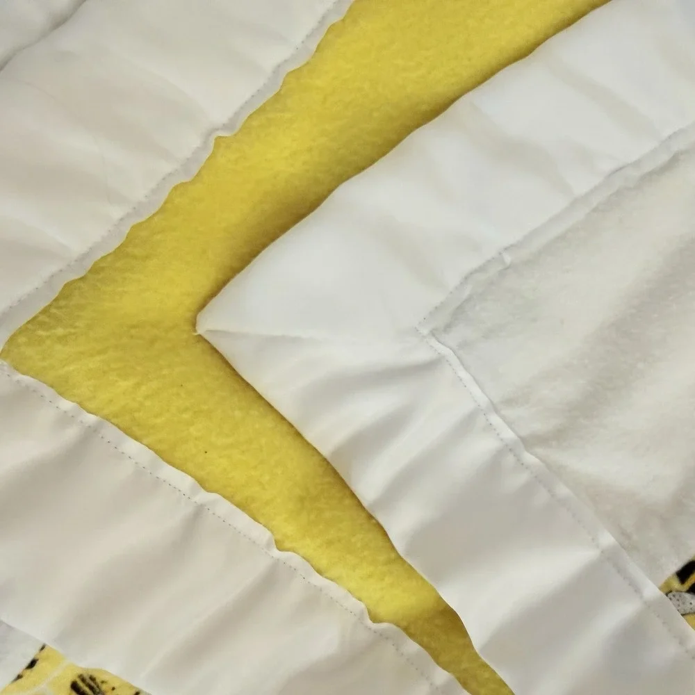 Handmade‎ Bee Baby Quilt Blanket Yellow Black 46x56
